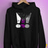 Demisexual Pride Grunge Exclamation Points Hoodie - Black